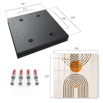 Schlüsselschrank Retro-Geometrie