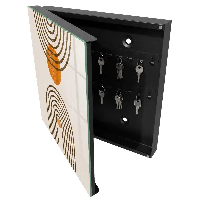 Schlüsselschrank Retro-Geometrie