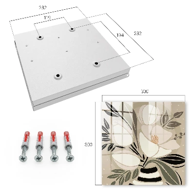 Schlüsselschrank Floraler Minimalismus