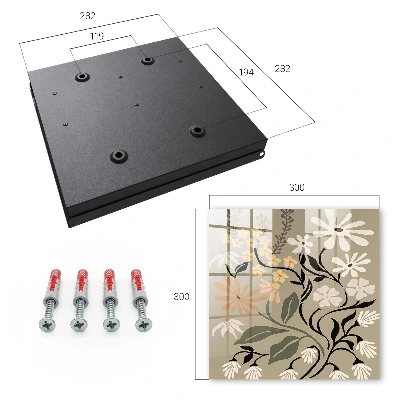 Schlüsselschrank für den Flur Blumenmotiv