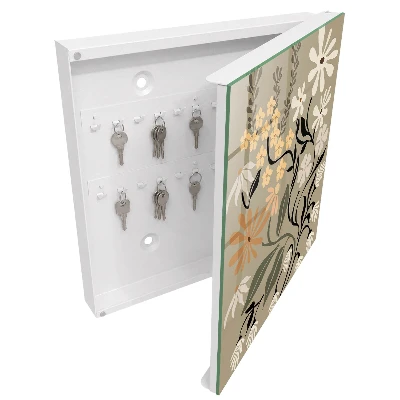 Schlüsselschrank für den Flur Blumenmotiv