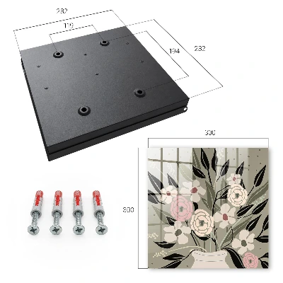 Schlüsselschrank Blumenarrangement