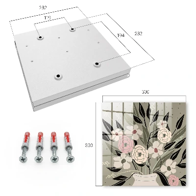 Schlüsselschrank Blumenarrangement