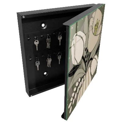 Schlüsselschrank für den Flur Beige Blüten