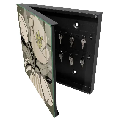 Schlüsselschrank für den Flur Beige Blüten