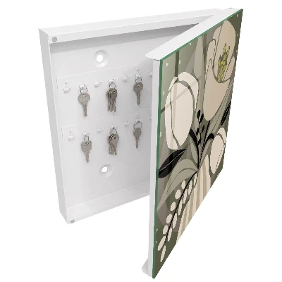 Schlüsselschrank für den Flur Beige Blüten