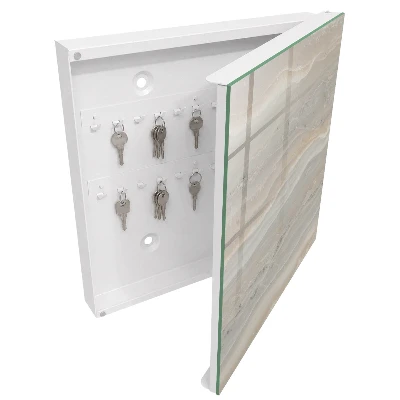Schlüsselkasten modern Beige Wellen