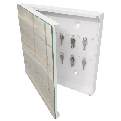 Schlüsselkasten modern Beige Wellen