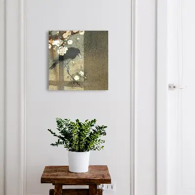 Schlüsselschrank Ohara Koson Die Krähe und die Kirschblüten