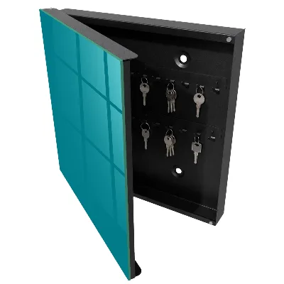 Schlüsselkasten modern Kühles Türkis