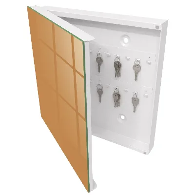 Schlüsselschrank für den Flur Mattorange