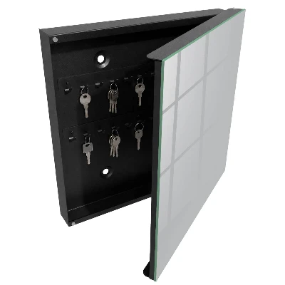 Schlüsselschrank in glattem Grau