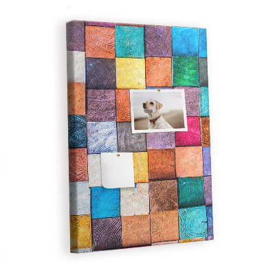 Bilder-korktafel Bunte holzwürfel