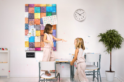Bilder-korktafel Bunte holzwürfel