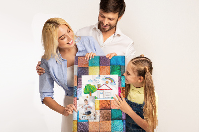 Bilder-korktafel Bunte holzwürfel