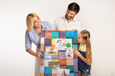 Bilder-korktafel Bunte holzwürfel