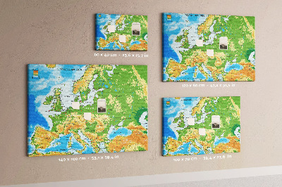 Bilder mit kork rückwand Weltkarte untertitel