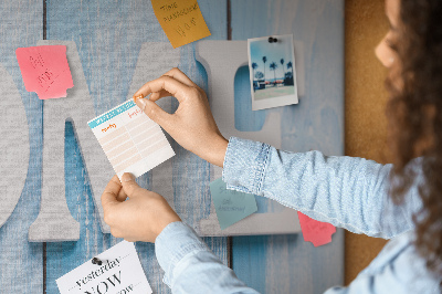 Bilder mit kork rückwand Hausbeschrift