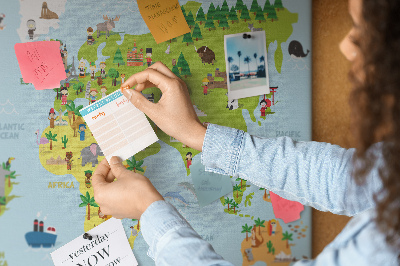 Bilder mit kork rückwand Karte der nationalität