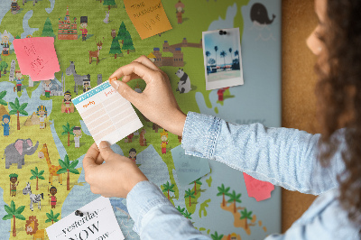 Bilder mit kork rückwand Karte der nationalität