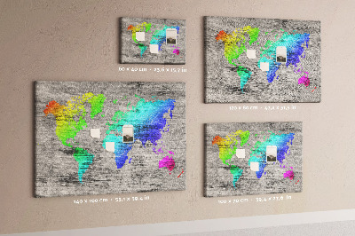 Kork pinnwand Weltkarte