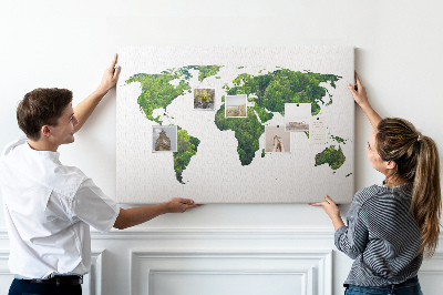Bilder-korktafel Karte des grünen waldes
