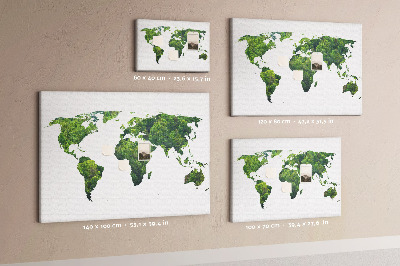Bilder-korktafel Karte des grünen waldes