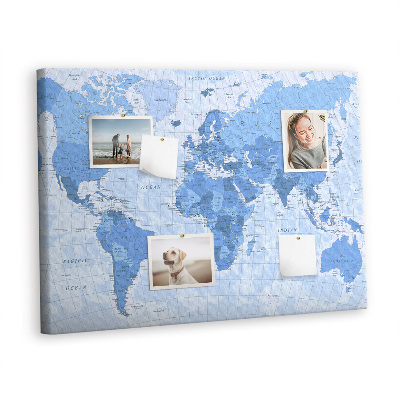 Bild auf pinnwand Weltkarte