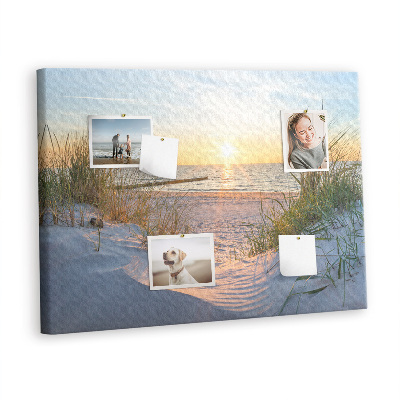 Bilder mit kork rückwand Sonnenuntergang am strand