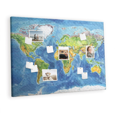 Bilder mit kork rückwand Weltkarte