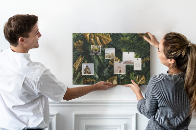 Bilder-korktafel Dschungelblätter
