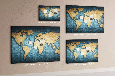 Bilder mit kork rückwand Weltkarte 3d