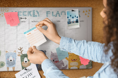 Kork pinnwand Planer für kinder