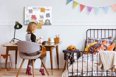 Kork pinnwand Zeitplan für kinder