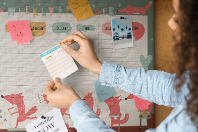 Korktafel Planer für kinder