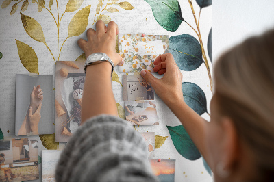 Pinnwand kork Pflanzenblättermuster