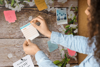 Pinnwand kork Blumen auf holz