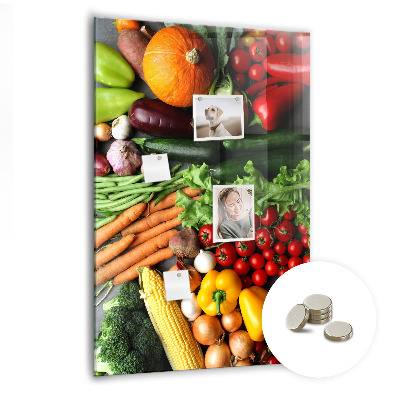 Glas magnettafel Herbstgemüse