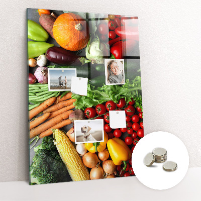 Glas magnettafel Herbstgemüse