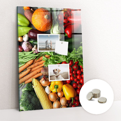 Glas magnettafel Herbstgemüse