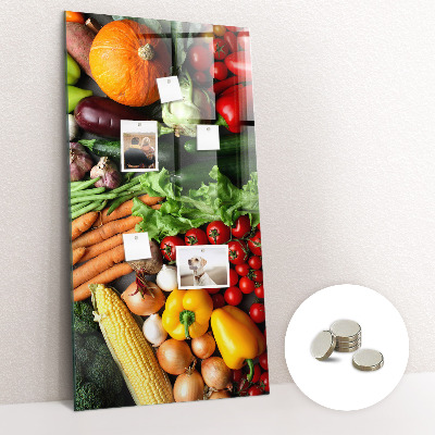 Glas magnettafel Herbstgemüse