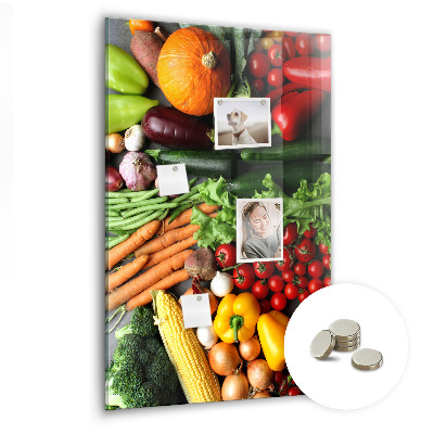 Glas magnettafel Herbstgemüse
