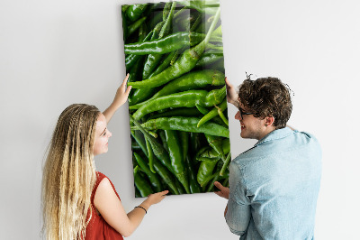 Glas magnettafel Grüne Paprika