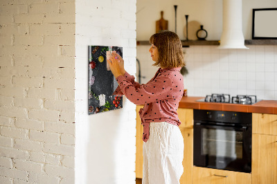 Glas magnettafel Zutaten für Pizza