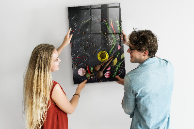 Glas magnettafel Gewürzkomposition
