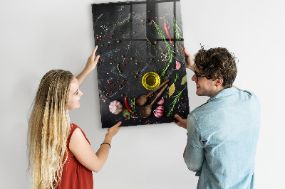 Glas magnettafel Gewürzkomposition
