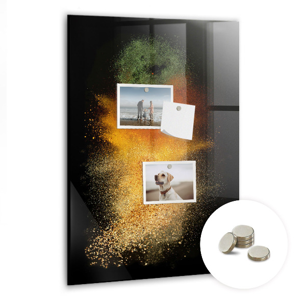 Glas magnettafel Eine Explosion von Gewürzen