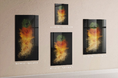 Glas magnettafel Eine Explosion von Gewürzen