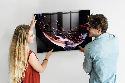 Magnettafel küche Glas Wein