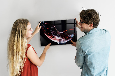 Magnettafel küche Glas Wein